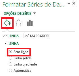 etapas para retirar as linhas do gráfico waterfall