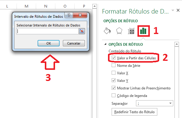 configurar rótulos de dados no gráfico waterfall nas versões mais novas do Excel
