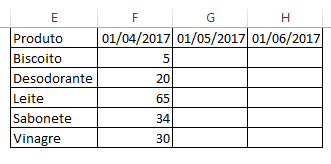 resultado após arrastar a função SOMASES para as células da coluna F