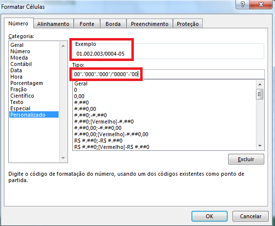 inserir a máscara do CNPJ.