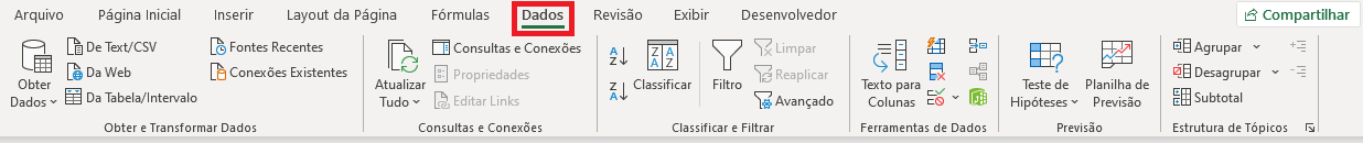 imagem da guia dados