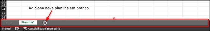 introdução ao excel localização da guia de planilhas na planilha