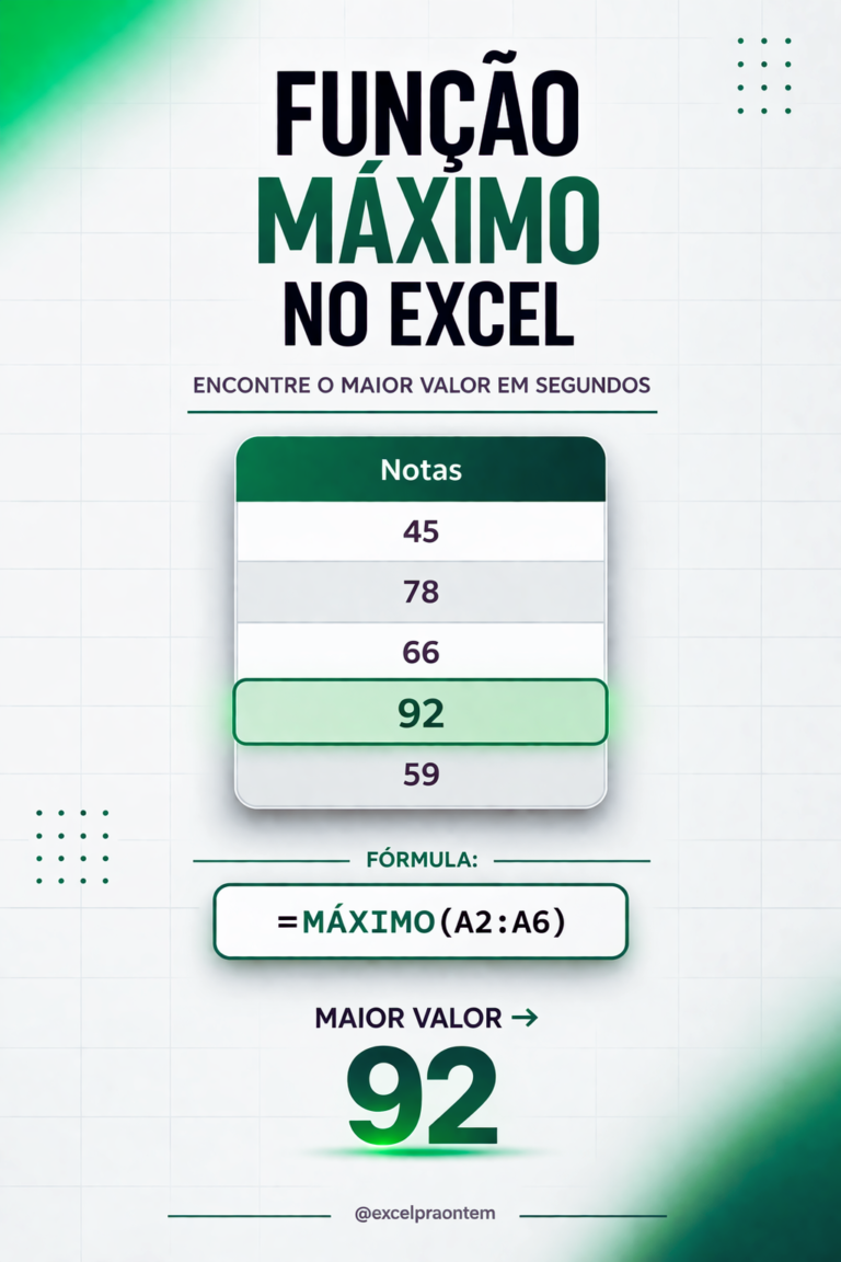 Como Encontrar o Maior Valor no Excel em Segundos com MÁXIMO - Excel ...